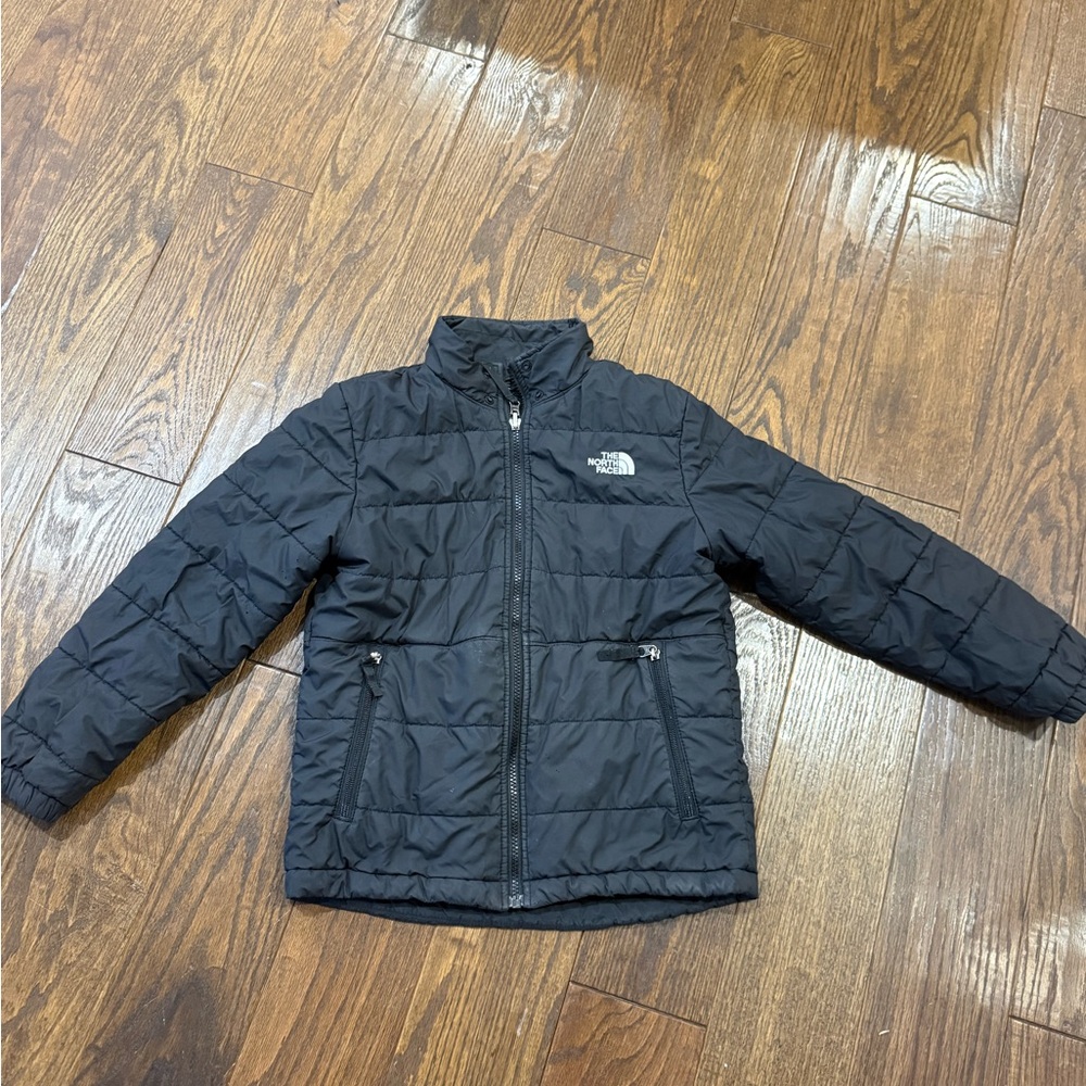 The North Face Kids Charcoal Puffer Jacket